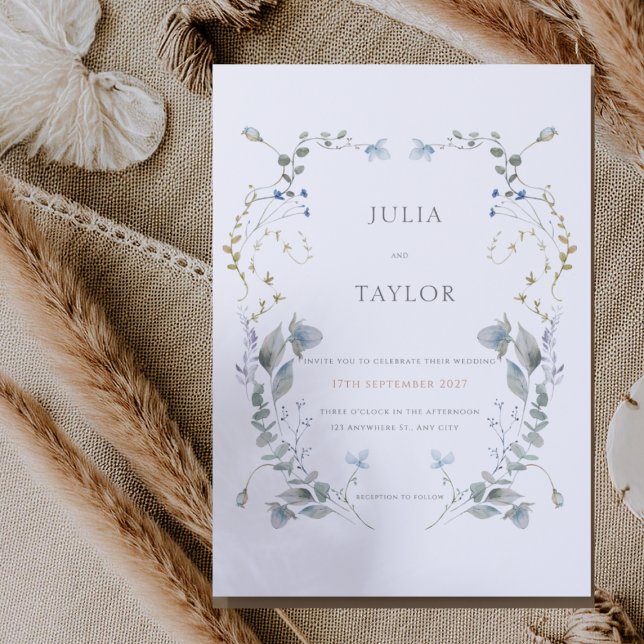 Faire invitation de mariage florale – Élégant et c (Créateur téléchargé)