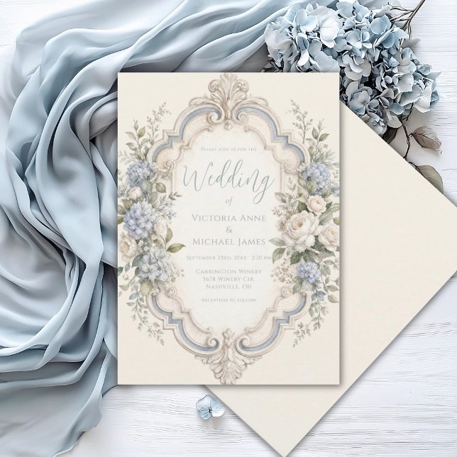 Faire invitation de mariage florale vintage romant (Créateur téléchargé)