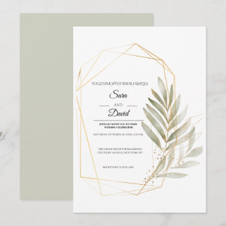 Faire invitation de mariage géométrique à la verdu