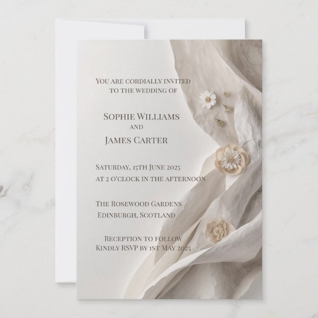 Faire invitation de mariage minimaliste (Devant)