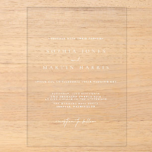 Faire invitation de mariage minimaliste en acryliq