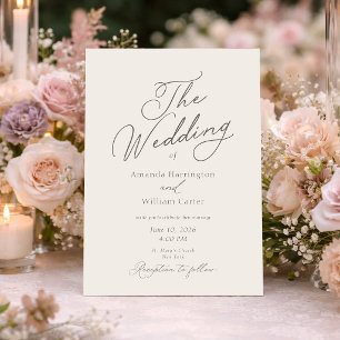 Faire invitation de mariage minimaliste en ivoire