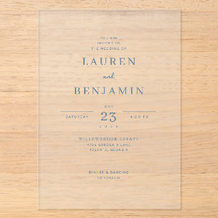 Faire invitation de mariage minimaliste gris éléga