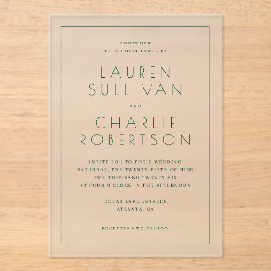 Faire invitation de mariage minimaliste noir