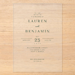 Faire invitation de mariage minimaliste noir