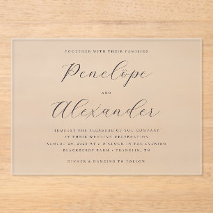 Faire invitation de mariage minimaliste noir éléga