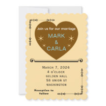 Faire invitation de mariage minimaliste romantique