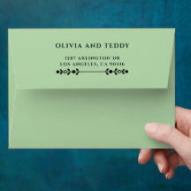 Faire invitation de mariage moderne et organique