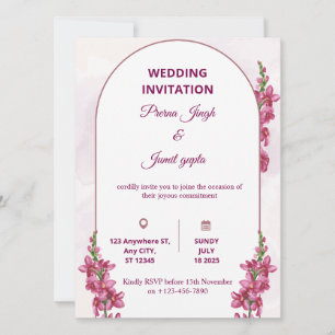 Faire invitation de mariage modifiable Flore mod