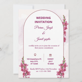 Faire invitation de mariage modifiable | Flore mod