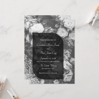 Faire invitation de mariage noir et blanc