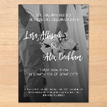 Faire invitation de mariage noir et blanc