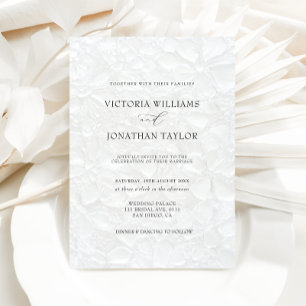 Faire invitation de mariage noir et blanc simple