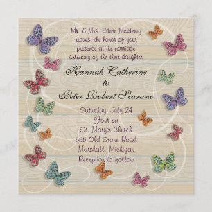 Faire Invitation de Mariage Papillon