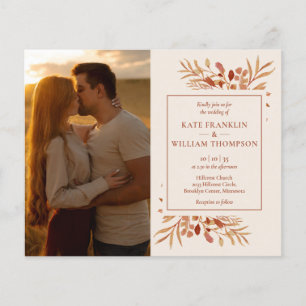 Faire-Invitation de mariage photo automne Budget t