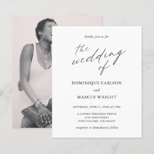 Faire invitation de mariage photo budget calligrap