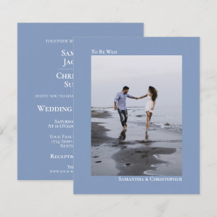 Faire invitation de mariage photo BUDGET simple bl