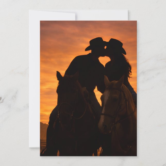 Faire invitation de mariage rustique western (Devant)