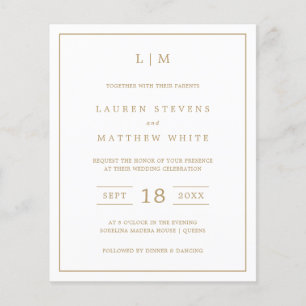 Faire invitation de mariage simple avec monogramme