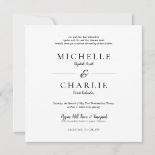 Faire invitation de mariage simple et minimaliste