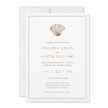 Faire invitation de mariage simple plage élégante