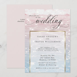Faire invitation de mariage sur la plage de l'océa