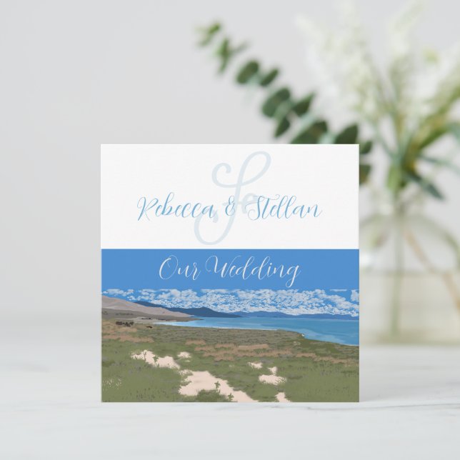 Faire invitation de mariage sur le désert peint pi (Debout devant)