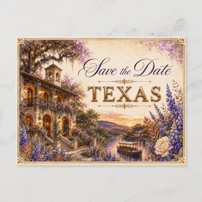 Faire invitation de mariage Texas pour annoncer la (Devant)