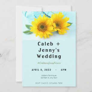 Faire invitation de mariage tournesol