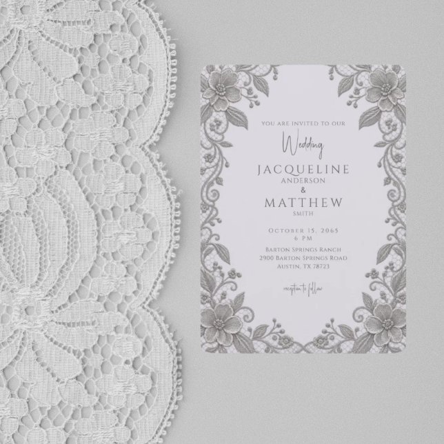 Faire invitation de mariage vintage lavande et den (Créateur téléchargé)