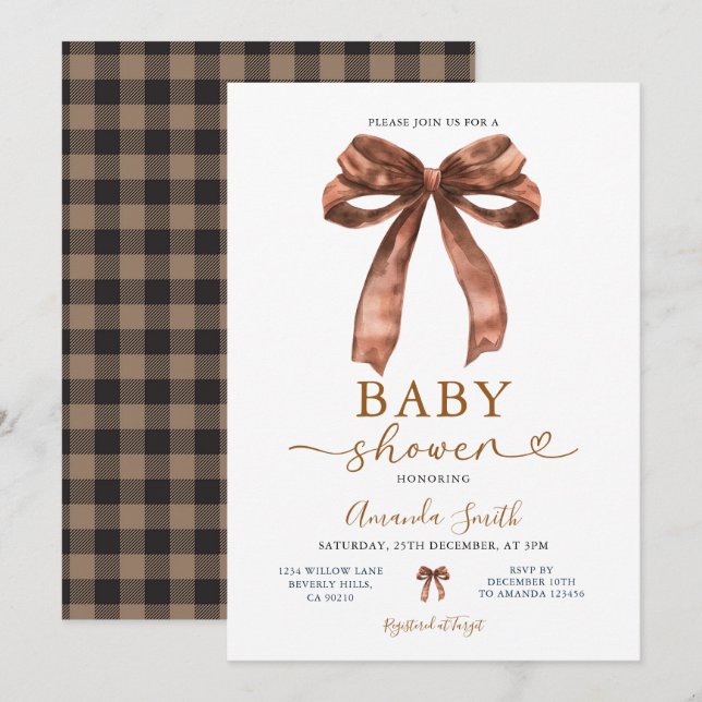 Faire Invitation Fête de Naissance Coquette Simple (Devant / Derrière)