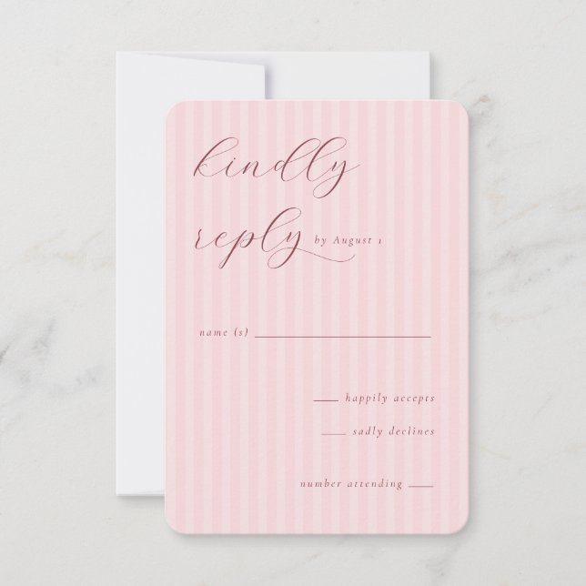 Faire Invitations Minimalistes Rose (Devant)