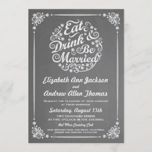 Faire la fête et être mariés Faire-part de mariage