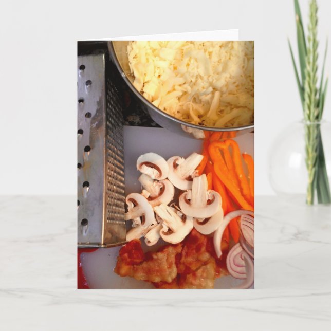 Faire la pizza | Carte de voeux (Devant)