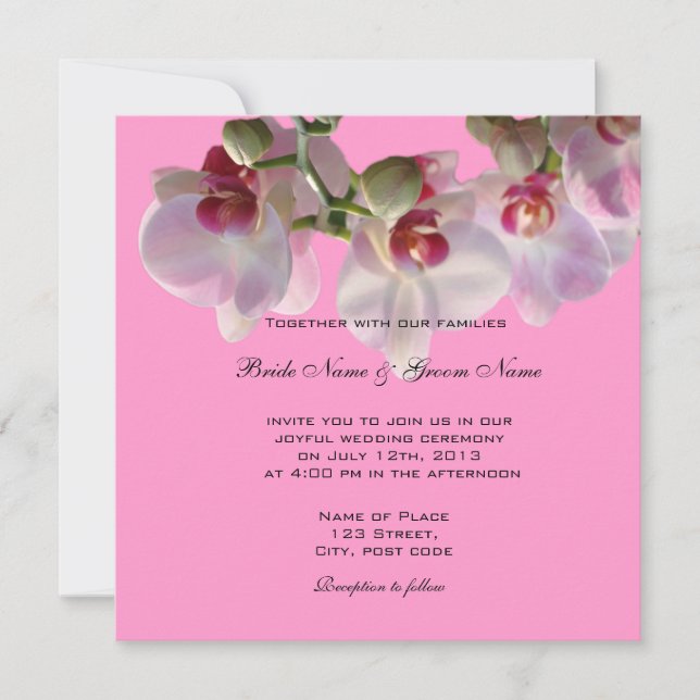 Faire les invitations de mariage avec des fleurs d (Devant)