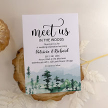 Faire notre connaissance dans les bois Invitation 