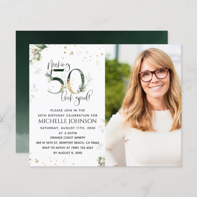 Faire paraître 50 ans sous son meilleur jour Invit (Devant / Derrière)