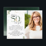Faire paraître 50 ans sous son meilleur jour Invit<br><div class="desc">Atteindre la cinquantaine est une réalisation incroyable et cela mérite d'être célébré avec style ! L'invitation Making 50 Look Good Gold Green Botanical Photo Birthday est le moyen idéal pour faire exactement cela. Cette invitation élégante et moderne présente un magnifique design botanique à l'aquarelle verte avec des éclaboussures de faux...</div>