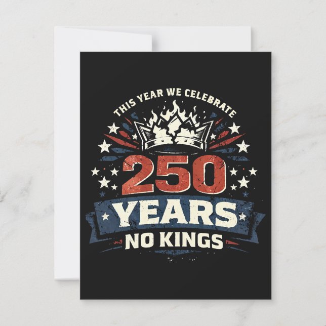 Faire-part 250 Ans Pas De Rois Patriotique (Devant)