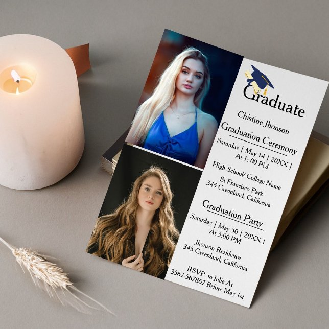 Faire-part 2 Classe photo de la fête de remise des diplômes 2 (Créateur téléchargé)