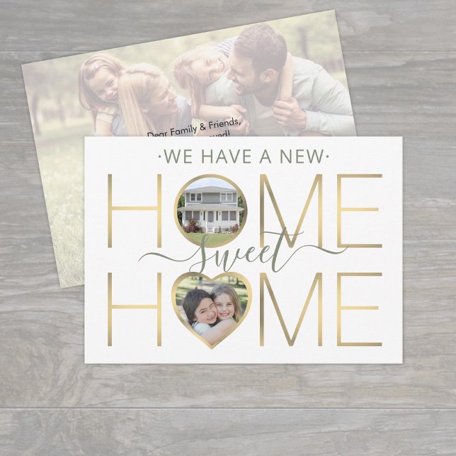 Faire-part 3 Photo Nouveau domicile Sweet Home Changement d'a (Créateur téléchargé)