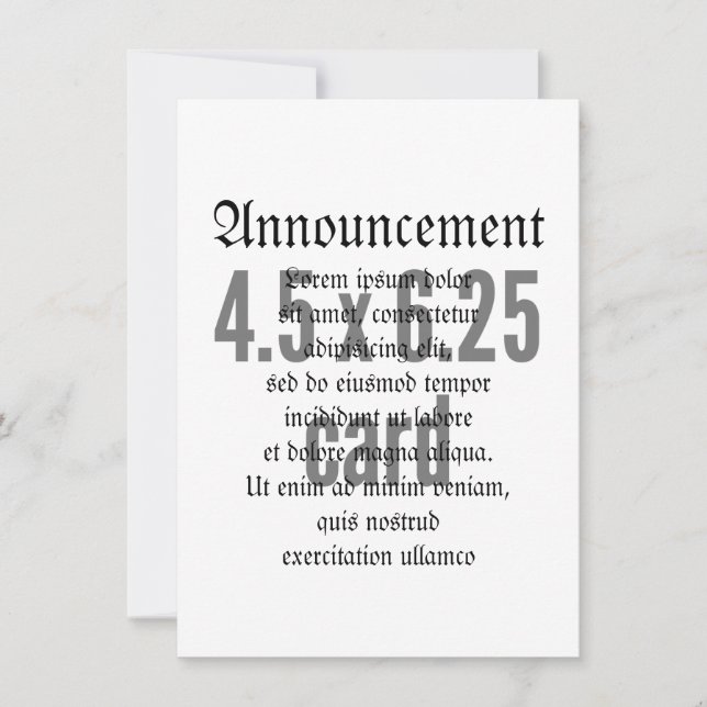 Faire-part 4,5 x 6,25 vertical (Devant)