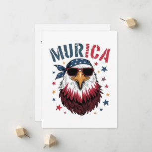 Faire-part 4 juillet Patriotique Drôle Aigle USA