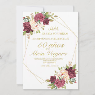 Faire-part 50 ans Tarjeta de anuncios plana