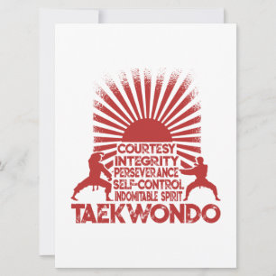 Faire-part 5 Ténets De Taekwondo