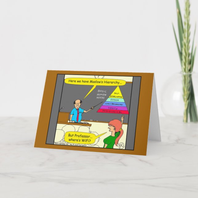 Faire-part 607 Caricature sur les besoins humains fondamentau (Devant)