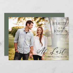 Faire-part À Dernier nous sommes engagés Photo Fiançailles An