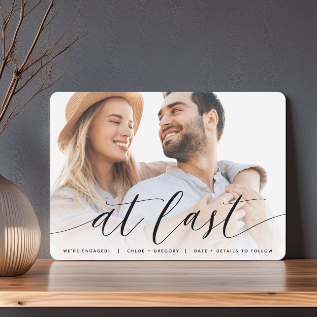 Faire-part À la Dernière | Fiançailles photo complet (Créateur téléchargé)