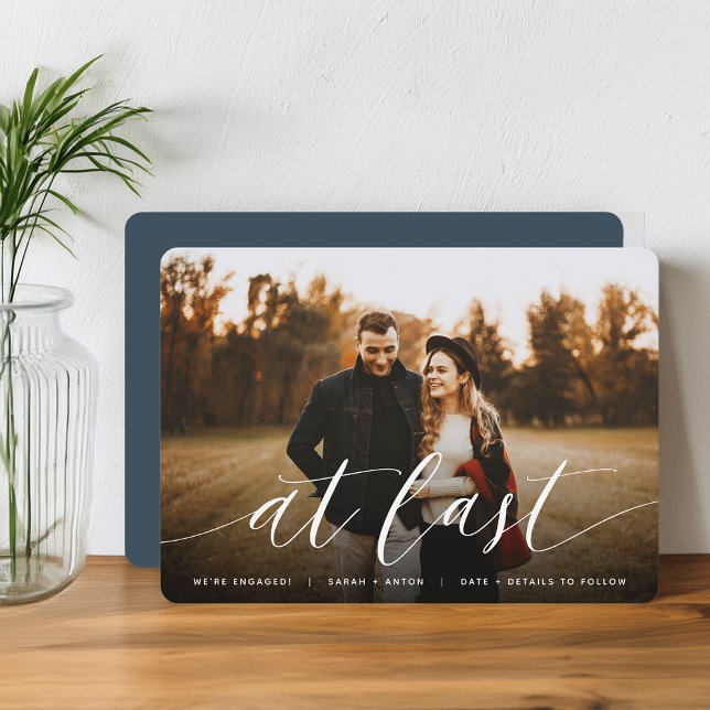 Faire-part À la Dernière | Fiançailles photo complet (Créateur téléchargé)