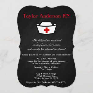 Faire-part à la mode d'obtention du diplôme